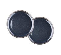 BJÖRN IRIS Lot de 2 plateaux de service bleu nuit - Ø 32 cm