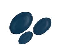 BJÖRN Scandi Lot de 3 plateaux de service - Bleu marine