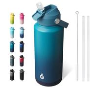 BJPKPK Bouteille Isotherme 950 ml - Acier Inoxydable avec Paille, Buse Souple & Poignée - Gaine Antidérapante - Chaud/Froid - Anti-Fuite, Sans BPA - Sport/Voyage - Vast