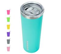 BJPKPK Gobelet fin isotherme en acier inoxydable de 600 ml, turquoise