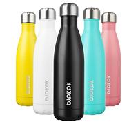 BJPKPK St.steel Bouteille isotherme 500 ml jusqu'à 12 h de chaleur et 24 h de froid, noir