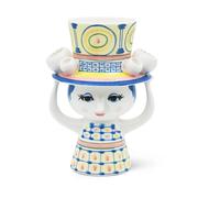 Bjørn Wiinblad Vase Lady with hat H20.5 cm Bleu