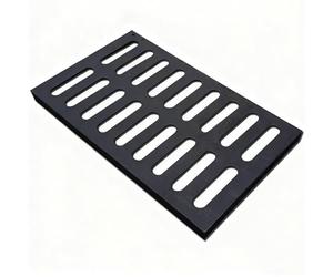BJSXHZYGT Grille Caniveau Encastrée en Fonte Ductile pour L'extérieur, Vidange Couvercle de Regard avec Nervures de Renfort, Plaque Egout pour Allée, Cour et Trottoir(30 * 50 * 3cm/12 * 20 * 1in)