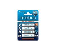 Panasonic Piles rechargeables Eneloop AA (HR6) 1,2V 1900 mAh Pack de 4
