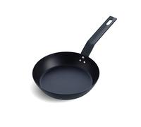 BK Acier solide pré-saison acier naturel anti-adhésif noir acier au carbone induction compatible 20cm poêle Skillet,Four à cuire jusqu'à 230C,Durable et professionnel,Lave-vaisselle,PFAS Free,Noir