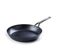 BK Black Steel Poêle à Frire Préassaisonnée en Acier au Carbone de 28 cm, Compatible avec l'induction, le Four et la Rôtissoire jusqu'à 315°C, Durable et Professionnelle, Noir
