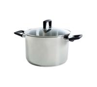 BK Blue Label Cool Marmite en acier inoxydable avec poignée qui reste froide - Passe au four et au lave-vaisselle - Argenté - 24 cm