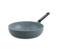 BK Blue Label Wok anti-adhésif en granit et céramique Ø 28 cm/3,7 l, sans PFAS, revêtement anti-adhésif, passe au four jusqu'à 160 °C, passe au lave-vaisselle, chauffage rapide, poignées froides, bleu