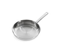 BK Bright Poêle à Frire en Acier Inox de 24 cm, Extérieur Poli, Poignée Stay Cool, Cuisson Professionnelle, Induction, Va au Four jusqu'à 230°C, Ustensiles en Métal, Lavable au Lave-Vaisselle, Argent