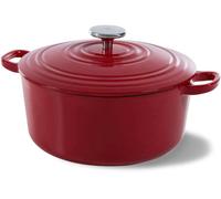BK Cookware H6072.524 BK Bourgogne Cocotte en Fonte - Ronde - 24 cm - 4.2L - Revetement emaille - Couvercle avec Anneaux