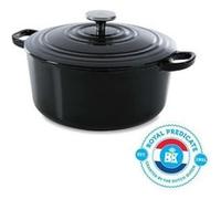 BK Cookware H6071.528 BK Bourgogne Cocotte en Fonte Ronde - 28 cm - 6.7L - Revetement emaille - Couvercle avec Anneaux G