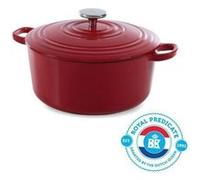 BK Cookware H6072.524 BK Bourgogne Cocotte en Fonte - Ronde - 24 cm - 4.2L - Revetement emaille - Couvercle avec Anneaux
