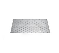 BK Shop Tôle perforée galvanisée | 60 x 120 x 2 mm, Connecteur plat, Protection contre la rouille par revêtement en zinc, Avec certificat CE