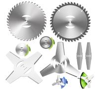 BKAEIMSTWR Lot de 6 lames de rechange pour débroussailleuse électrique de 15,2 cm alimentées par batterie