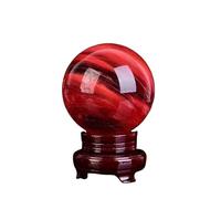 BKGWCSOR 1 boule de cristal quartz sphérique en pierre fusion rouge 11 à 12 cm