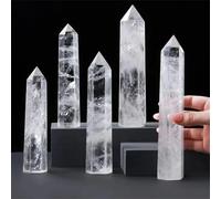BKGWCSOR 1pc 70-80mm cristal clair tour pierres quartz pointe for la décoration de maison