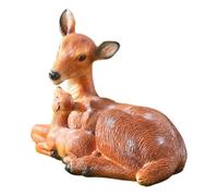 Bkljkf Statues de cerf, Statues de cerf pour la Cour et Le Jardin | Petites Figurines de biche et de Faon | Art du modèle Animal à Haute Simulation, décorations de pelouse, Sculpture de Rennes en