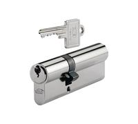 BKS cylindre double profilé PZ 8812 longueur A 45mm longueur B 60mm massif laiton nickelé même fermeture - B 8812 2058 0004