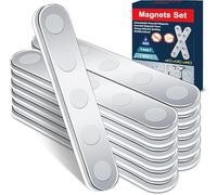 BKSAI Aimant Puissant Autocollant Aimants Incassable Aimant Neodyme Adhesif | Plat Magnetique Bande 58x10x2mm pour Tableau Blanc Interactif Images Décoration Frigo Cuisine 12Pcs Composants de Fixation