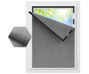 BKSAI Occultant Fenetre Rideau Occultant sans Perçage, Store Occultant Fenêtre en Lin, 100 * 150CM Tissu Occultant Thermique Découpable Protection Solaire pour Voyage Chambre Bureau Fenetre de Toit