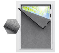 BKSAI Occultant Fenetre Rideau Occultant sans Perçage, Store Occultant Fenêtre en Lin, 200 * 150CM Tissu Occultant Thermique Découpable Protection Solaire pour Voyage Chambre Bureau Fenetre de Toit
