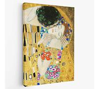BKstuff Cadre Peinture oeuvre d'art, Reproduction sur toile entoilée Oeuvres de Gustav Klimt (100x130cm)
