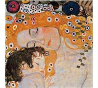 BKstuff Cadre Peinture sur toile oeuvre d'art, Reproduction entoilée Oeuvres de Gustav Klimt (Mère et Enfant, Gustav Klimt, 50x50cm)