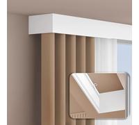BKSXSOP Boîte de Rail Detive - Corniche de séparation de pièce de 3,8 m (12,5 pi) avec Supports pour Baies vitrées et balcons - Montage au Plafond - Rail Non Inclus - Couvercle de Panneau