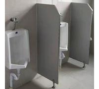 BKSXSOP Cloison de Toilette avec écran pour urinoir, déflecteur fixé au Sol, séparateur pour Hommes, avec Code d'angle en Acier Inoxydable pour Salle de Bain d'hôtel dans Les espaces publi