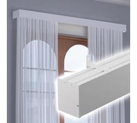 BKSXSOP Système de Fixation Murale pour Tringle à Rideaux Extra Longue de 2,7 m (9 pi) avec Couvercle - Système de déflecteur à Cassette Unique Haut de Gamme pour Caisson de cantonnière et