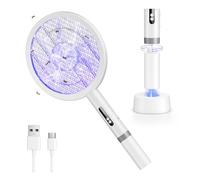 BKXCHA 2 in1 Raquette Electrique Insectes, 4000V, 1800mAh, Recharge USB