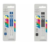 Parker Jotter Originals recharges pour stylo à encre gel | Recharges d'encre gel bleu | pointe moyenne (0,7 mm) | lot de 2