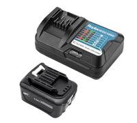BL1041B 4,0Ah 12V Batterie avec Chargeur DC10WD DC10SB Compatible avec Makita 12V Batterie CXT BL1016 BL1041B BL1040B BL1020B, pour MAK DF031D TD110D MP100D CG100D DF0331D