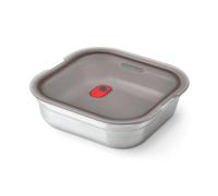 BLACK + BLUM Boîte Conservation En Inox | Micro-Ondable | Carrée 1,1 L | Étanche & Hermétique, Durable & Réutilisable, Boîte Alimentaire Inox, Empilable, Idéale pour Repas & Conservation
