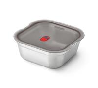 BLACK + BLUM Boîte Conservation En Inox | Micro-Ondable | Carrée 1,4 L | Étanche & Hermétique, Durable & Réutilisable, Boîte Alimentaire Inox, Empilable, Idéale pour Repas & Grandes Portions