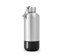 BLACK + BLUM - Grande Bouteille Isotherme Explorer - Thermos Étanche en Acier Inoxydable avec Anse - Garde la Chaleur 12H, le Froid 24H - 850ml - Argent/Noir