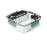 BLACK + BLUM Lunch Box Bento | Étanche | Micro-Ondable | 1 L | Olive | 2 Compartiments, Fourchette Inox, Lave-Vaisselle, Sans BPA, Congélateur, Repas, Pique-Nique & Batch Cooking