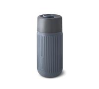 BLACK + BLUM - Tasse de Voyage en Verre Borosilicate - Gobelet Isotherme - Couvercle 100% Étanche et Verrouillable - Manchon Antidérapant - 340 ml - Ardoise