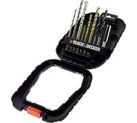 BLACK+DECKER 16 Pièces de Forets Titanium et Embouts, A7186-XJ