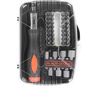 Black & Decker Kit de tournevis à cliquet A7062-XJ avec accessoires Noir