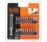 Black & Decker A7074-XJ Ensemble de 21 embouts + porte-embout magnétique