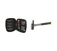 Black + Decker A7104-XJ Coffret de Tournevis à cliquet avec accessoires & STANLEY STHT0-54159 Marteau de menuisier, Gris
