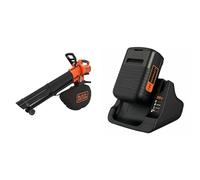 BLACK+DECKER Aspirateur-Souffleur-Broyeur sans Fil 36V, Souffleur de Feuilles Mortes & BDC2A36-QW- Kit Batterie Lithium 36V 2Ah et Chargeur 1h30, Compatible avec Tous Les Outils sans Effet Mémoire
