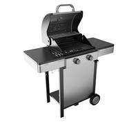 Black+Decker - Barbecue à gaz BXOG7200F | 2 brûleurs 3,6 kW | Grille en fonte | Nettoyage facile | Thermomètre inox | Zone de cuisson flexible | Roulettes pivotantes