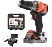 BLACK+DECKER Perceuse-visseuse à percussion sans fil POWERCONNECT BCD383D1XK, 18 volts, Perceuse à percussion