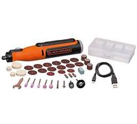 Black & Decker Outil multifonction rotatif BCRT8IK-XJ 7,2 V 1,5 Ah – 50 accessoires – coffret