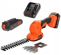 Black & Decker BCSS18D1-QW Sculpte-haies et cisaille a gazon (20cm/18V/1x2,0Ah)