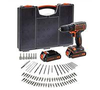Black & Decker Perceuse-visseuse BDC718AS2O-QW 18V 1,5 Ah – 2 batteries, 80 accessoires