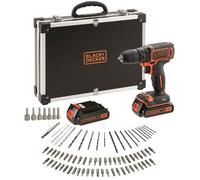 Black & Decker BDCDC18BAFC-QW Perceuse-visseuse (30Nm/18V/2x1,5Ah) avec accessoires
