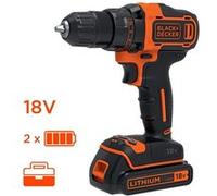 Black & Decker Akku-Bohrschrauber 18V 2x1,5Ah,2G,Koffer
